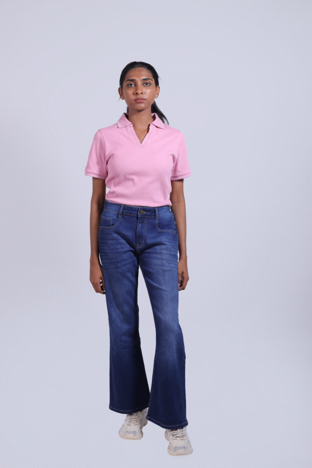 Kick Flare Ankle Length Dark Blue