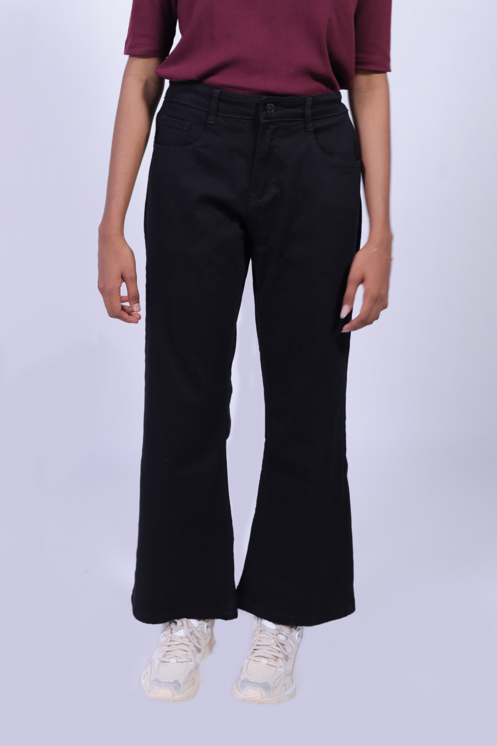 Kick Flare Ankle Length Black